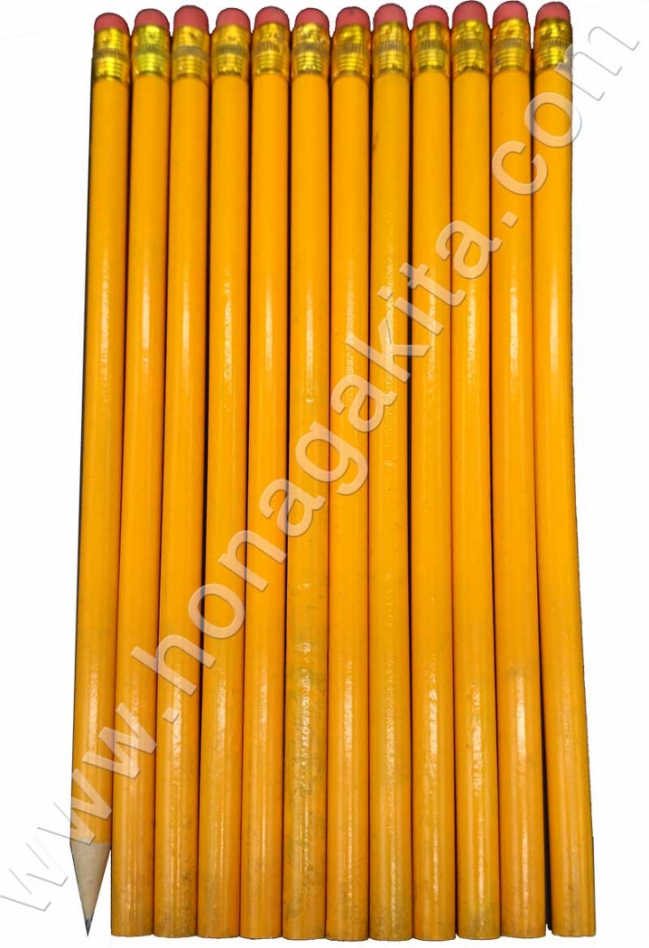 Pensil HB Kuning dengan Stip